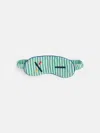 Alex Mill P'jimmies Sleep Mask In Stripe In Green Stripe