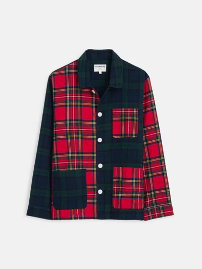 Alex Mill P'jimmies Sleep Shirt In Flannel In Blackwatch Plaid