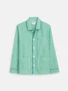 Alex Mill P'jimmies Sleep Shirt In Stripe In Green Stripe