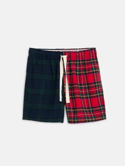 Alex Mill P'jimmies Sleep Short In Flannel In Blackwatch Plaid