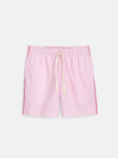 Alex Mill P'jimmies Sleep Short In Stripe In Pink Stripe