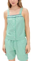 Alex Mill P'jimmies Tank Top Green Stripe In Green Stripe