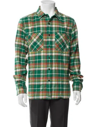 Pre-owned Alex Mill Plaid Print Jacket In Green