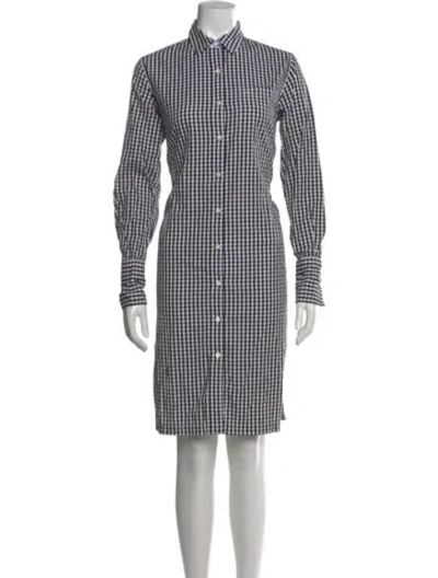 Pre-owned Alex Mill Plaid Print Knee-length Dress In Multi