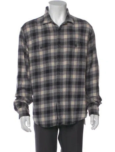Pre-owned Alex Mill Plaid Print Long Sleeve Shirt In Blue