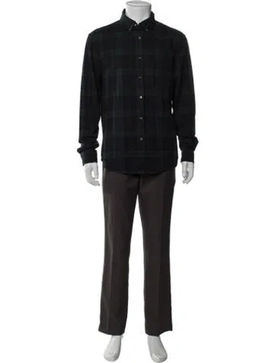 Pre-owned Alex Mill Plaid Print Long Sleeve Shirt In Blue