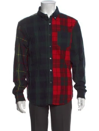 Pre-owned Alex Mill Plaid Print Long Sleeve Shirt In Blue
