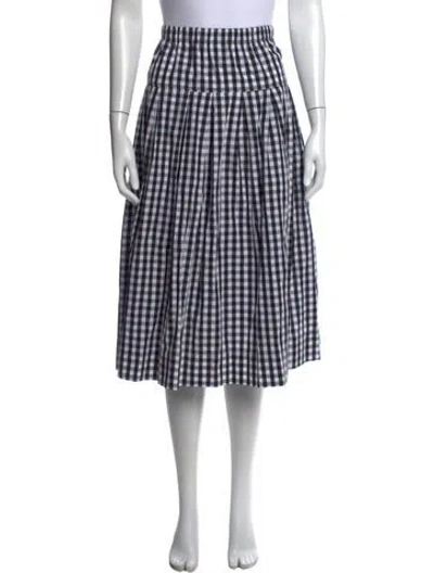 Pre-owned Alex Mill Plaid Print Midi Length Skirt In Multi