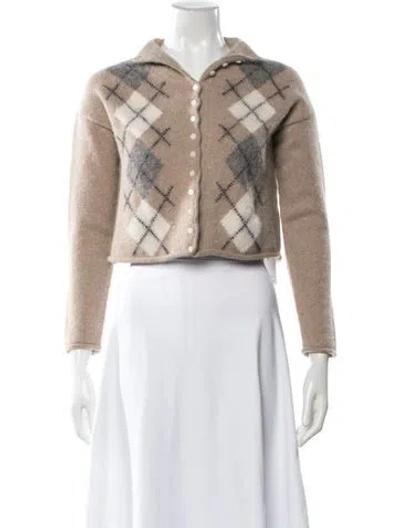 Pre-owned Alex Mill Plaid Print Sweater In Gray