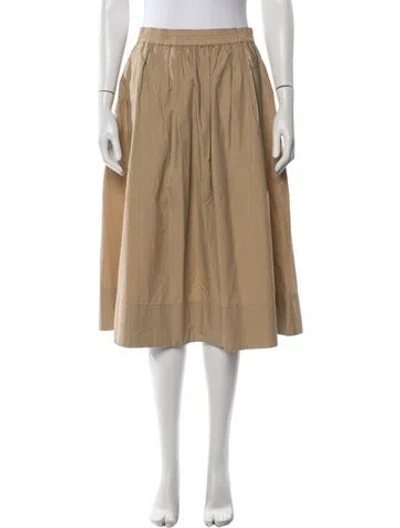 Pre-owned Alex Mill Pleated Accents Midi Length Skirt In Neutrals