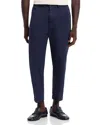 Alex Mill Pleated Cropped Chino Pants In Dark Navy