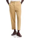Alex Mill Pleated Cropped Chino Pants In Vintage Khaki