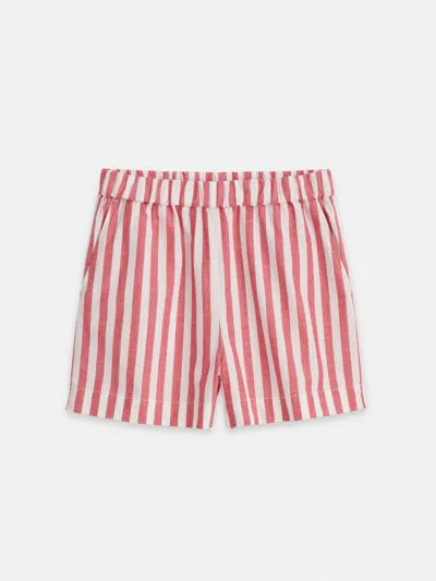 Alex Mill Poolside Shorts In Positano Stripe In Red/off White