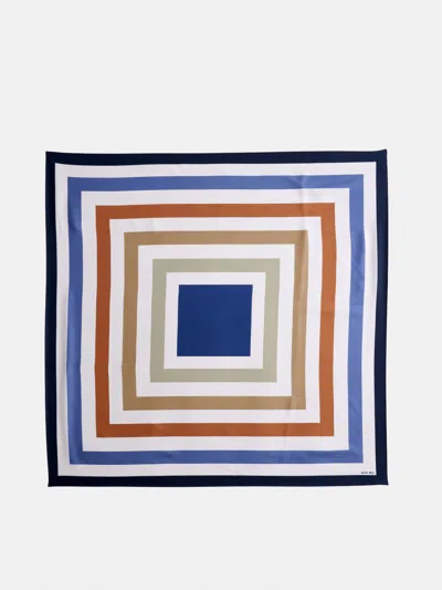 Alex Mill Pop Art Silk Scarf In Night Fall