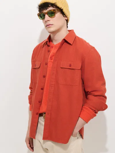 Alex Mill Potter Shirt In Chamois In Red