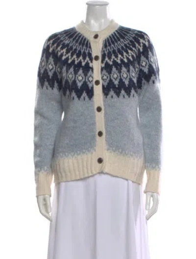 Pre-owned Alex Mill Printed Crew Neck Sweater In Blue