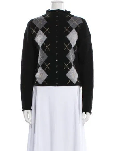Pre-owned Alex Mill Printed Mock Neck Sweater In Black