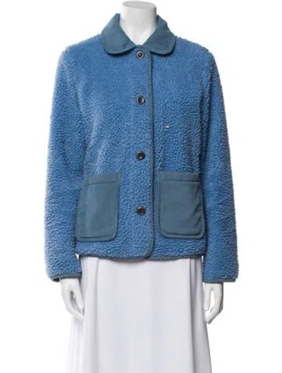 Pre-owned Alex Mill Printed Utility Jacket In Blue