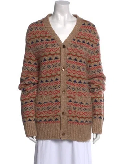 Pre-owned Alex Mill Printed V-neck Sweater