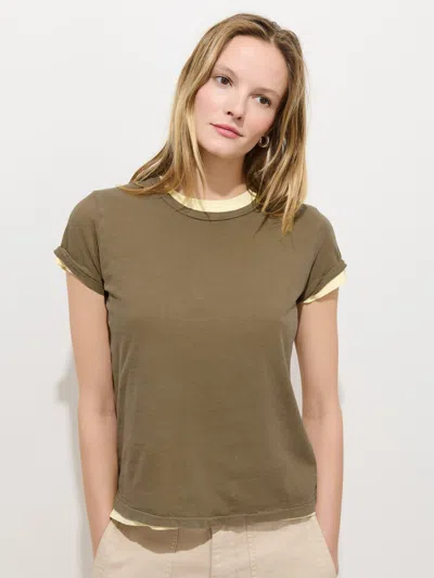 Alex Mill Prospect Tee In Cotton Jersey In Brown