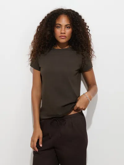 Alex Mill Prospect Tee In Cotton Jersey In Brown