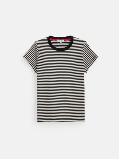 Alex Mill Prospect Tee In Stripe In White/black