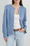 Alex Mill Paris Sweater Jacket In Dolly Blue