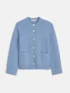 Alex Mill Provence Sweater Jacket In Cotton Cashmere In Dolly Blue