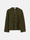 Alex Mill Provence Sweater Jacket In Cotton Cashmere In Green