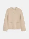 Alex Mill Provence Sweater Jacket In Cotton Cashmere In Sand