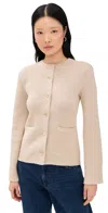 Alex Mill Provence Sweater Jacket In Cotton Cashmere Sand In Sand