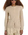 Alex Mill Provence Sweater Jacket In Cotton Cashmere In Sand