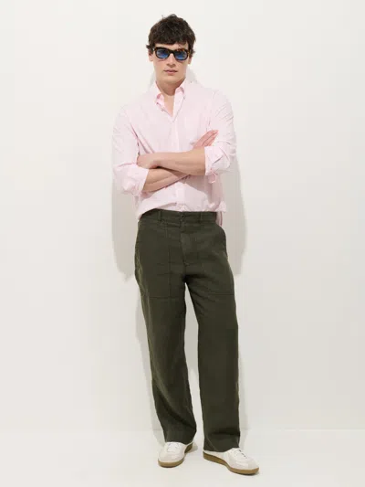Alex Mill Pull On Field Pant In Linen In Green