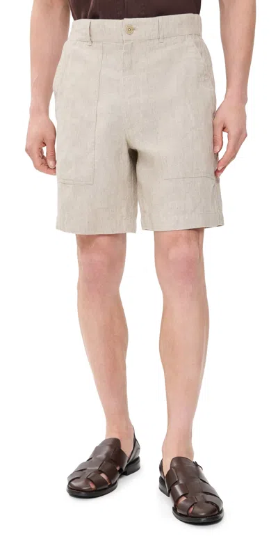 Alex Mill Pull On Field Shorts In Flax Linen 19 Flax In Neutral