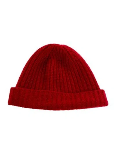 Pre-owned Alex Mill Red Cashmere Knitted Beanie