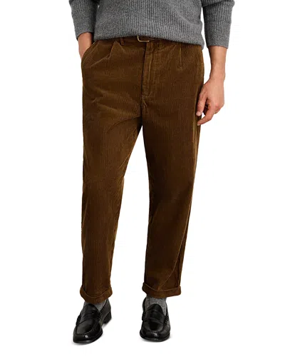 Alex Mill Relaxed Fit Standard Pleated Corded Pants In Brown