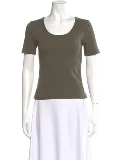 Pre-owned Alex Mill Remy Pointelle Scoop Neck T-shirt In Green