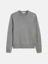 Alex Mill Reverse Seam Crew In Wool Cotton In Gray