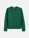 Alex Mill Reverse Seam Crew In Wool Cotton In Green