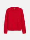 Alex Mill Reverse Seam Crew In Wool Cotton In Red