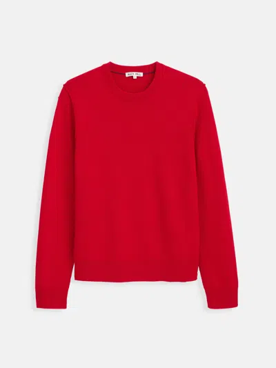 Alex Mill Reverse Seam Crew In Wool Cotton In Red