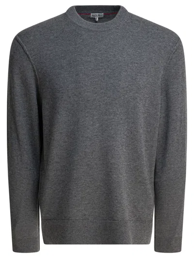 Alex Mill Reverse Seam Knit Sweater Crew Neck In Gray