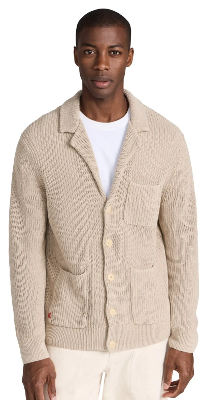 Alex Mill Ribbed Blazer Cardigan In Linen Cotton Flax