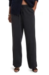 Alex Mill Riley Drapey Twill Wide Leg Pants In Rich Black