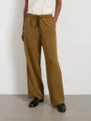 Alex Mill Riley Pant In Drapey Twill In Khaki Brown