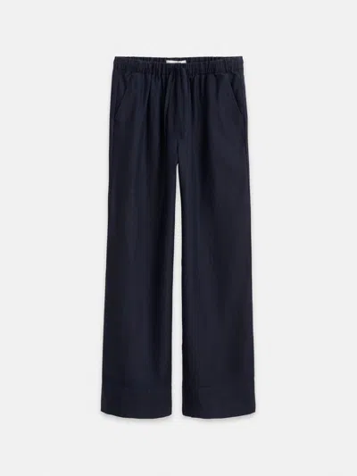 Alex Mill Riley Pant In Linen In Dark Navy