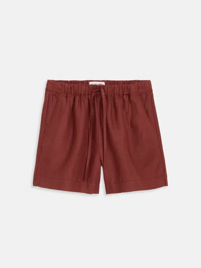 Alex Mill Riley Pull On Short In Linen In Brown