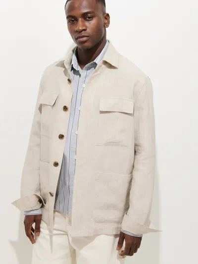 Alex Mill Riviera Work Jacket In Flax Linen In Neutral