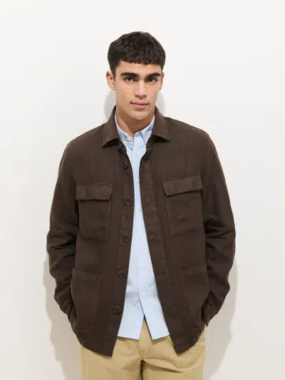 Alex Mill Riviera Work Jacket In Linen In Brown