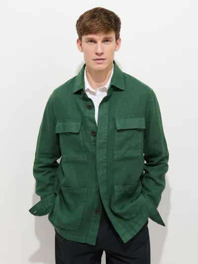 Alex Mill Riviera Work Jacket In Linen In Green